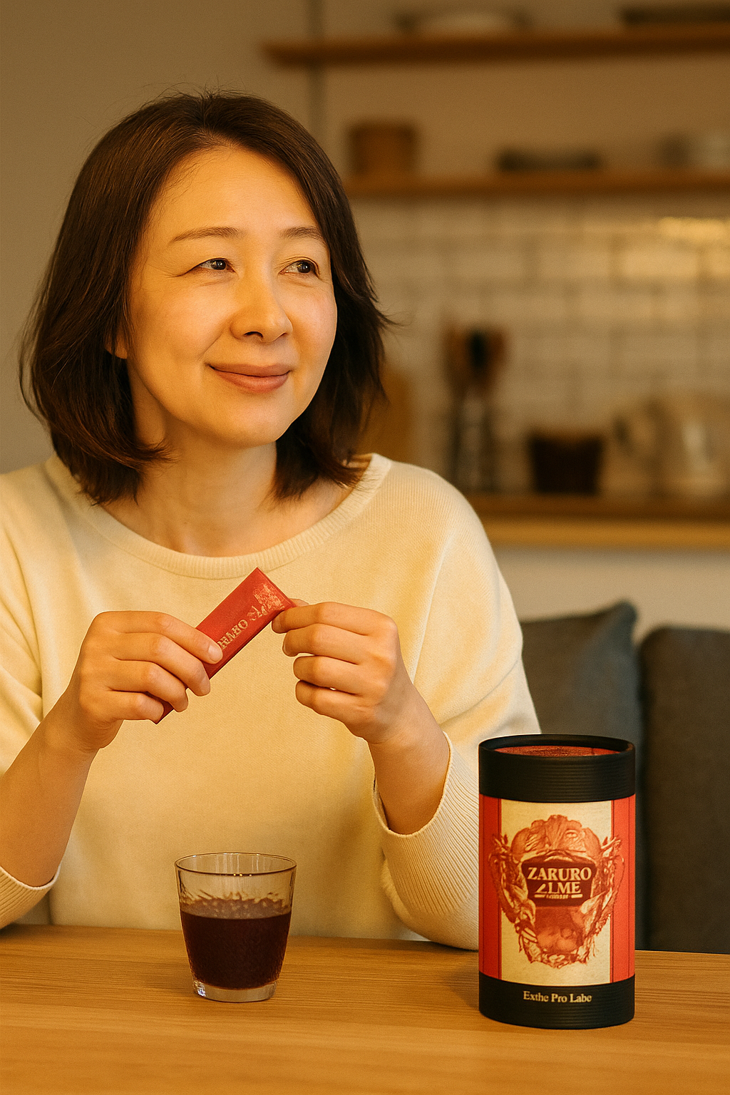 サプリメントを取り入れる50代女性