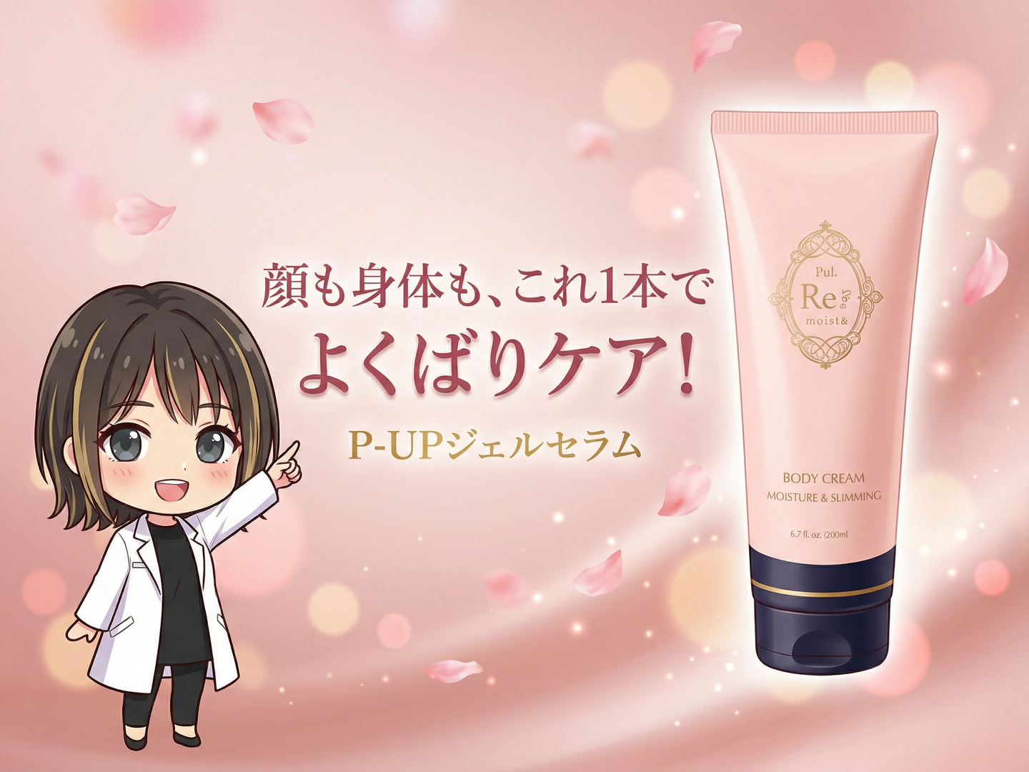 P-UPジェルセラム】顔も身体も、これ1本でよくばりケア！50代の「気に