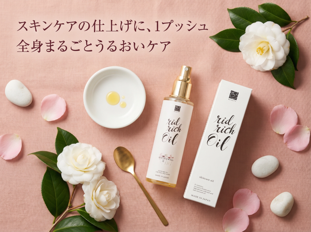 スキンケアの仕上げに、1プッシュ。全身まるごとうるおいケア｜リッドリッチオイル_ビーラブドバイ