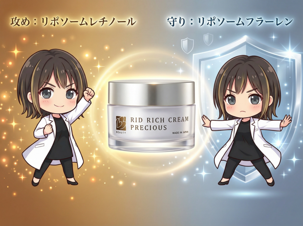 攻めのレチノールと守りのフラーレン