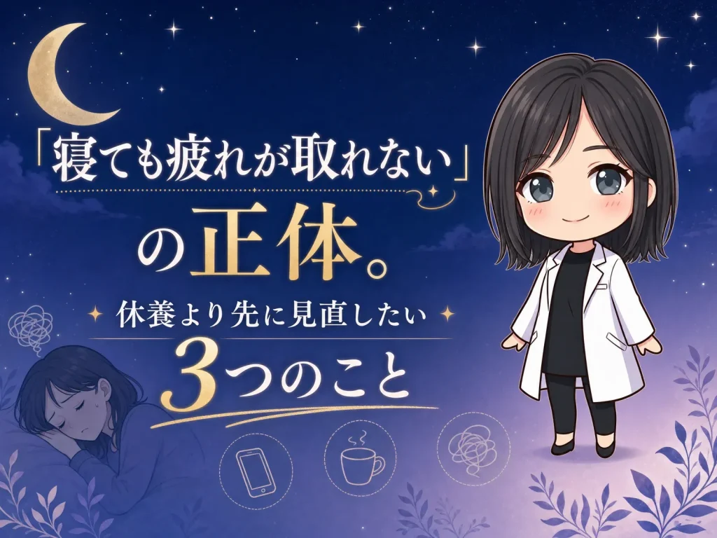 「寝ても疲れが取れない」の正体